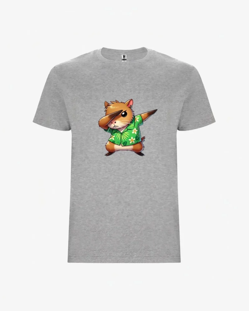 Camiseta niños Dabbing Capybara (gris vigoré) (delante)