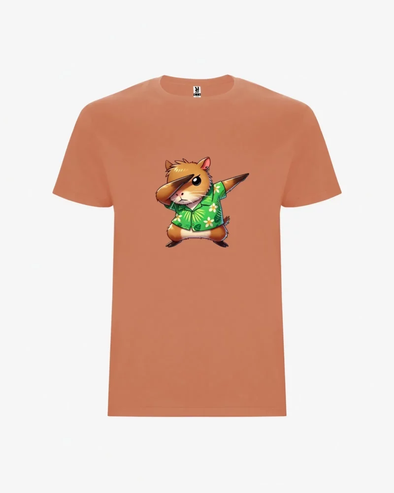 Camiseta niños Dabbing Capybara (naranja greek) (delante)