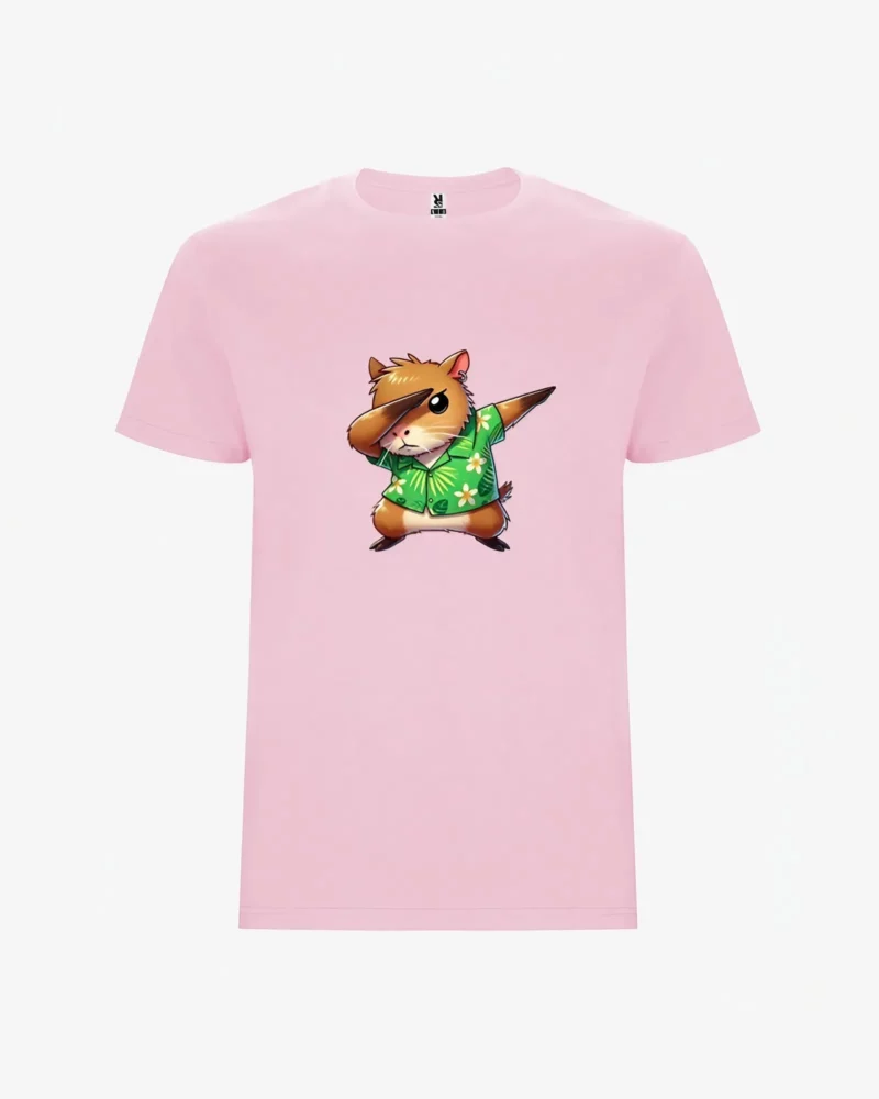 Camiseta niños Dabbing Capybara (rosa claro) (delante)