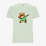 Camiseta niños Dabbing Capybara (verde mist) (delante)