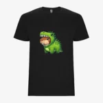 Camiseta niños Dinosaur Capybara (negro) (delante)
