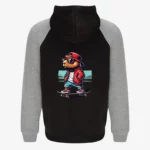 Hoodie niño Keep Calm and Capy Skate On (negro) (detrás)