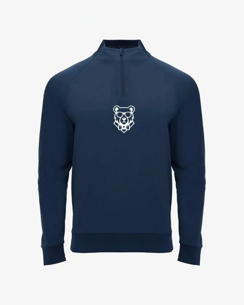 Sudadera deportiva niños Perth Mr Trendy Bear (azul marino) (delante)