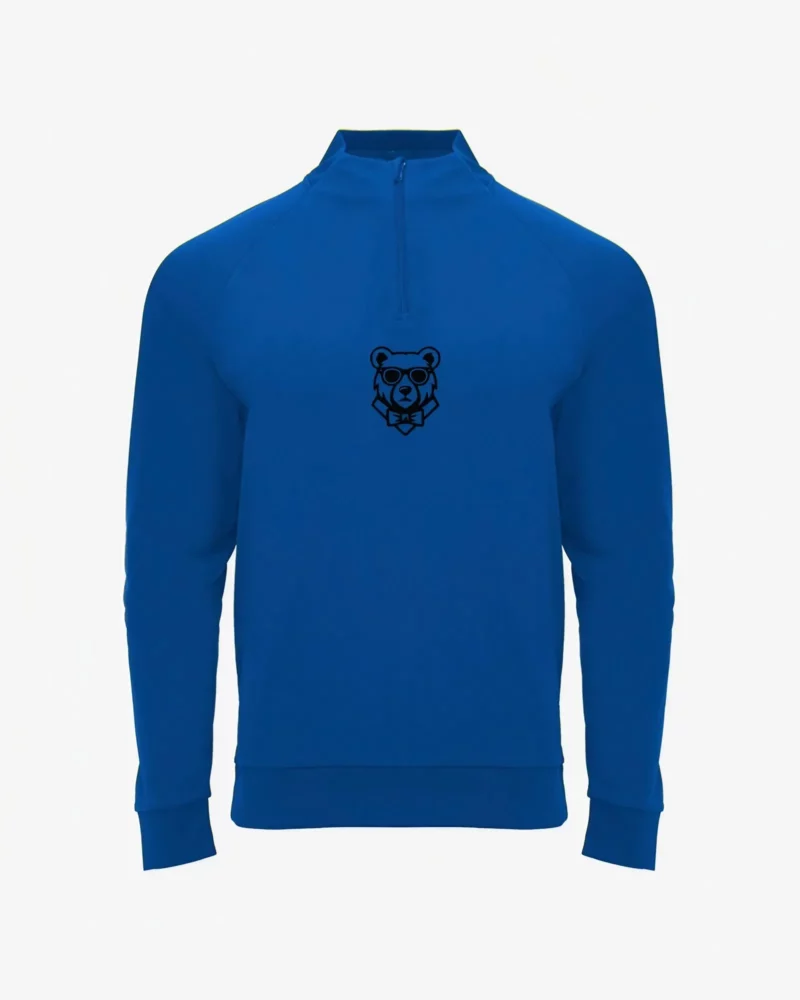 Sudadera deportiva niños Perth Mr Trendy Bear (azul royal) (delante)