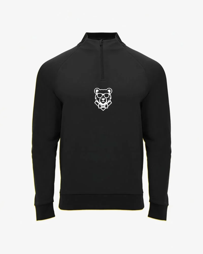 Sudadera deportiva niños Perth Mr Trendy Bear (negro) (delante)