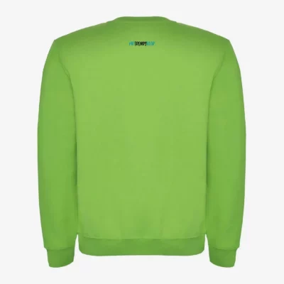 Sudadera niña Don't worry be capy (verde oasis) (detrás)