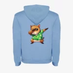 Sudadera niños Dabbing Capybara (azul celeste) (detrás)