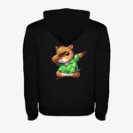 Sudadera niños Dabbing Capybara (negro) (detrás)