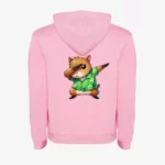 Sudadera niños Dabbing Capybara (rosa claro) (detrás)