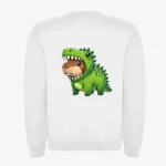 Sudadera niños Dinosaur Capybara (blanco) (detrás)