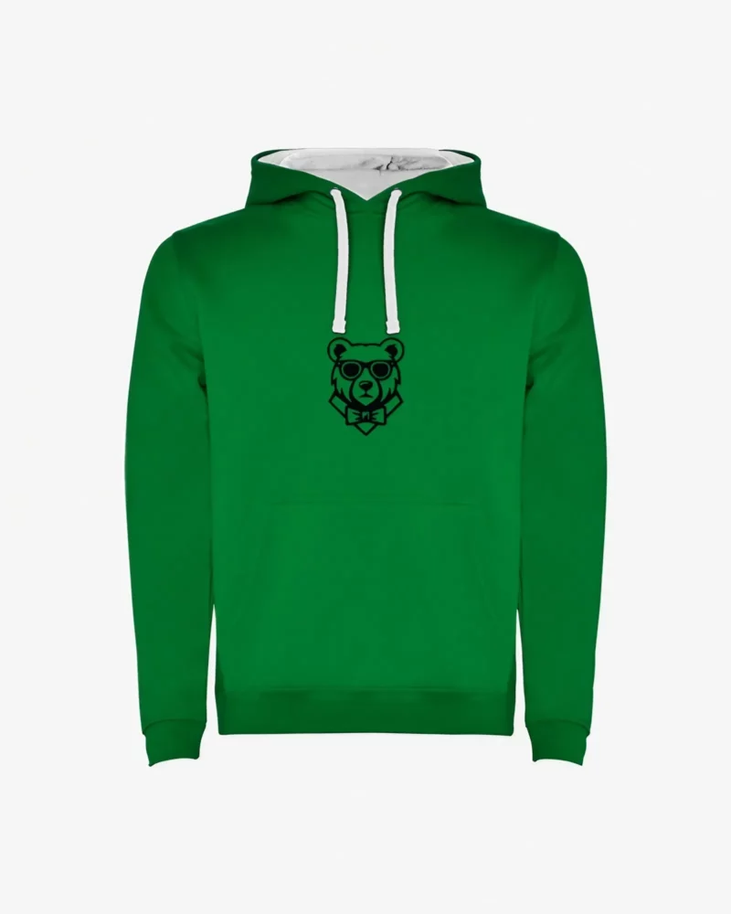 Sudadera niños Perth Mr Trendy Bear (verde kelly) (delante)