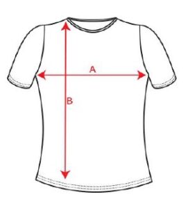 Esquema medidas camiseta