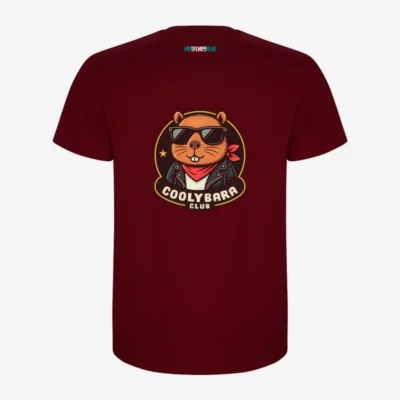 Camiseta niño Coolybara club (granate) (detrás)