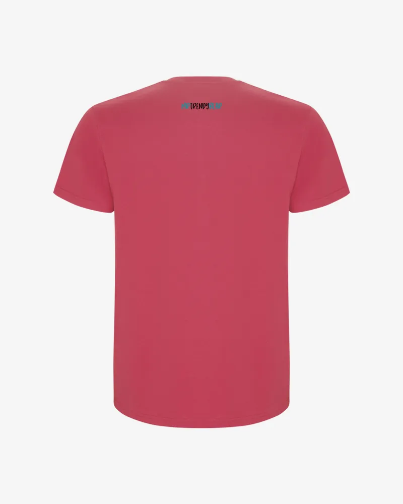 Camiseta niña Dog love (rojo crisanteno) (detrás)