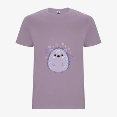 Camiseta niña Erizo (lavanda) (delante)