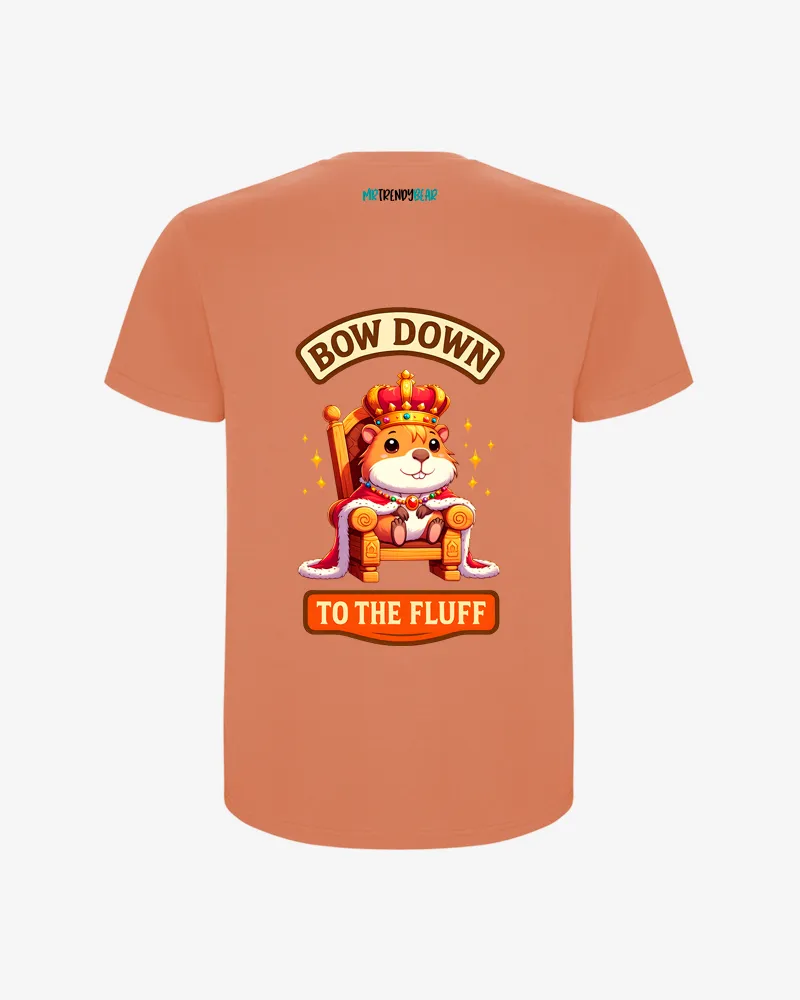 Camiseta niño Capybara king (naranja greek) (detrás)