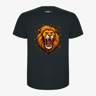 Camiseta niño The king is here (plomo oscuro) (detrás)