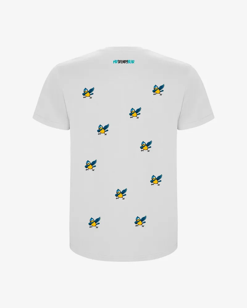 Camiseta niños Dab bird (blanco) (detrás)