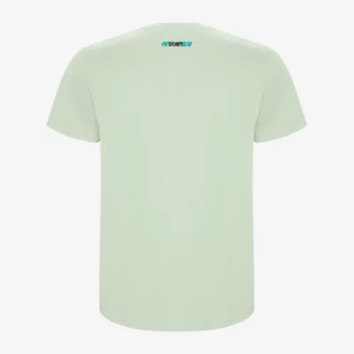 Camiseta niños Llama en el desierto (verde mist) (detrás)