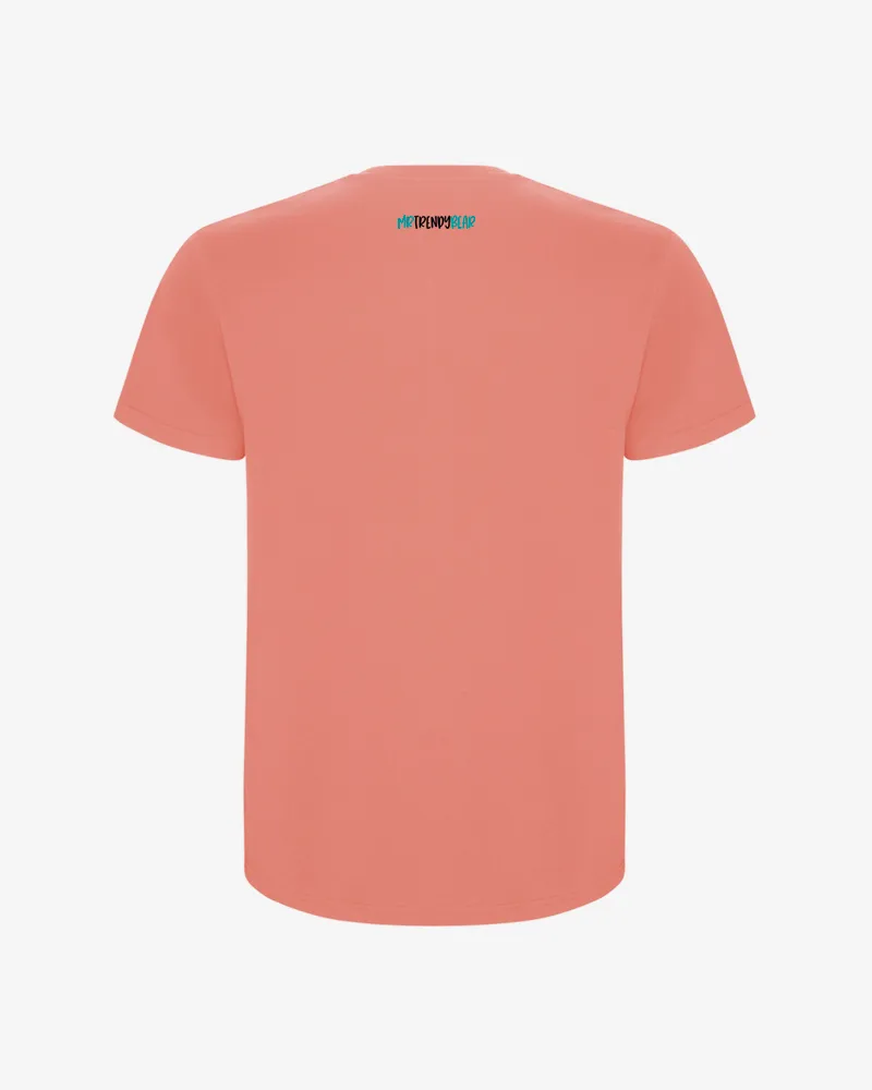 Camiseta niños Speed is relative (naranja clay) (detrás)