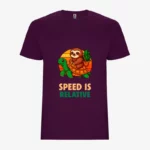 Camiseta niños Speed is relative (púrpura) (delante)