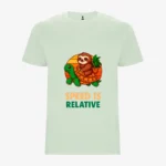 Camiseta niños Speed is relative (verde mist) (delante)