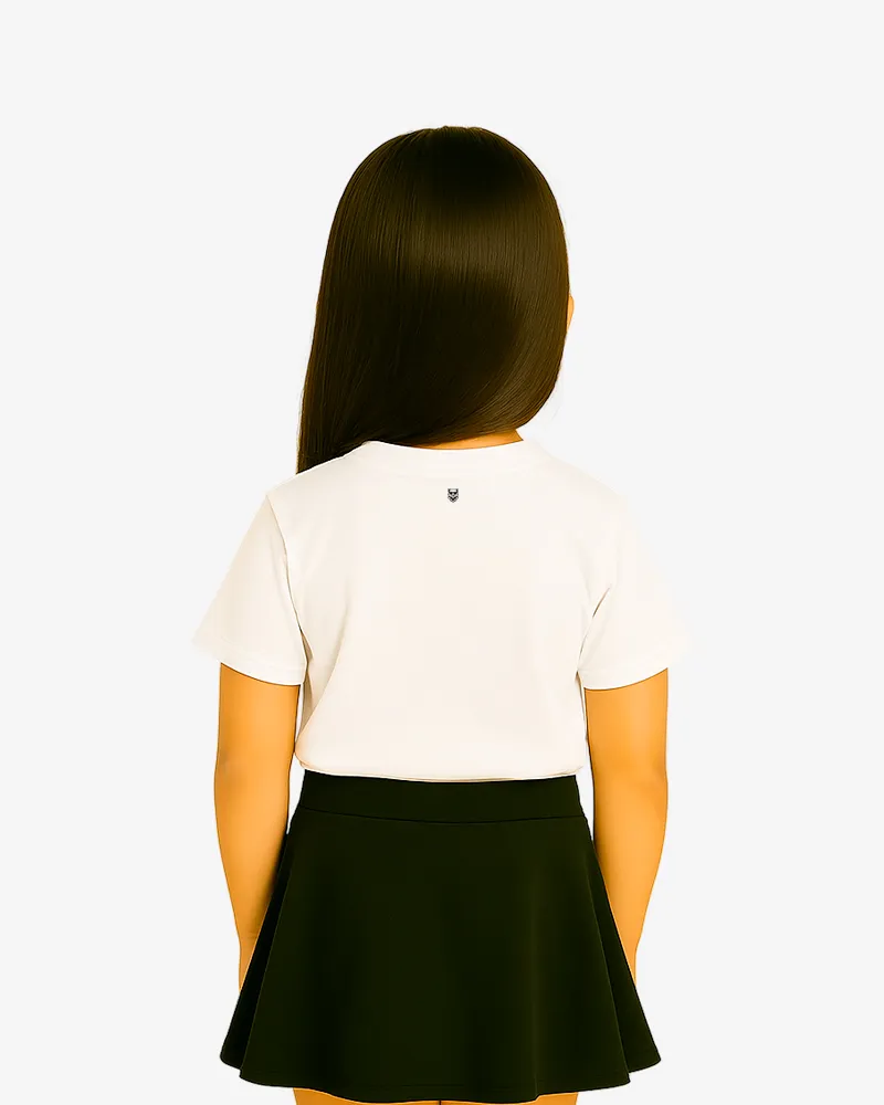 Camiseta manga corta niña (blanco) (detrás)