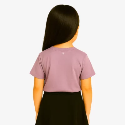 Camiseta manga corta niña (lavanda) (detrás)