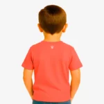 Camiseta manga corta niño (rojo crisanteno) (detrás)