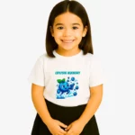 Camiseta niña Explosive blueberry (blanco) (delante)