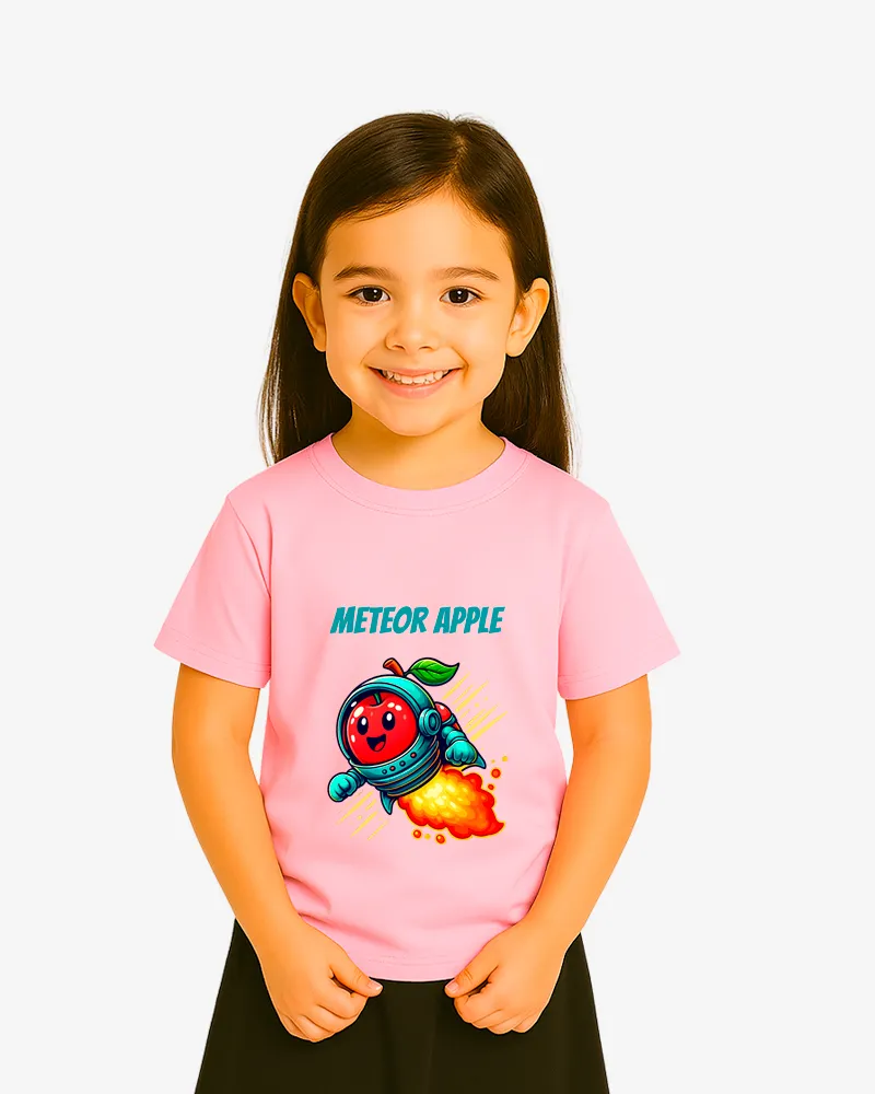 Camiseta niña Meteor apple (rosa claro) (delante)