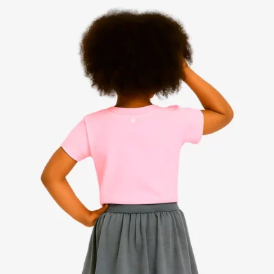 Camiseta niña Sunshine Coast Mr Trendy Bear (rosa claro) (detrás)