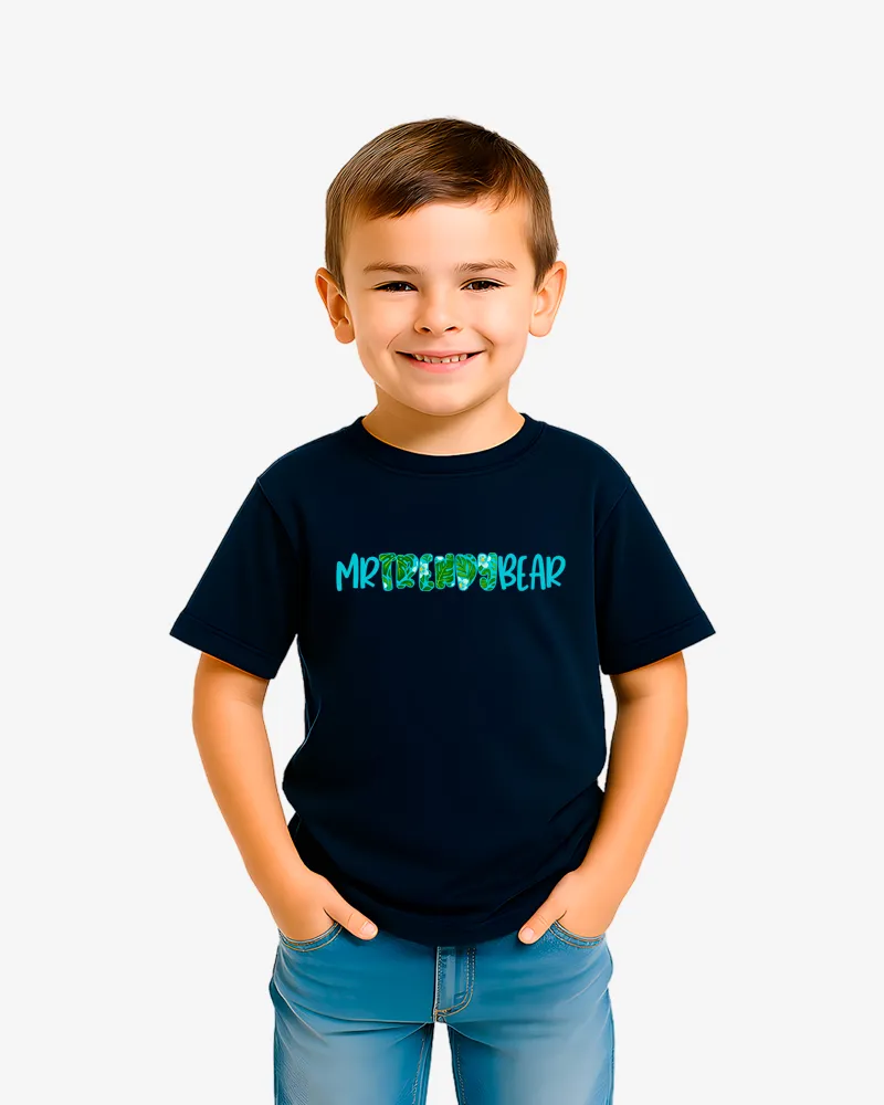 Camiseta niño Central Coast Mr Trendy Bear (azul marino) (delante)