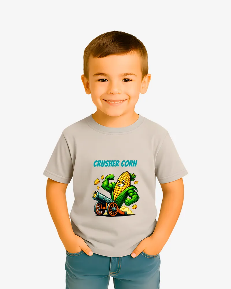Camiseta niños Crusher corn (ópalo) (delante)
