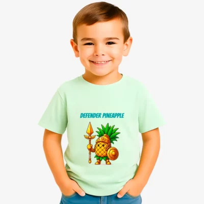 Camiseta niños Defender pineapple (verde mist) (delante)