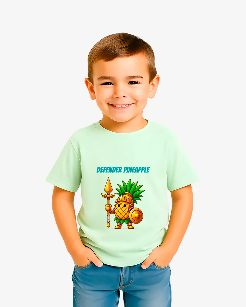 Camiseta niños Defender pineapple (verde mist) (delante)