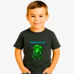 Camiseta niños Invincible broccoli (plomo oscuro) (delante)