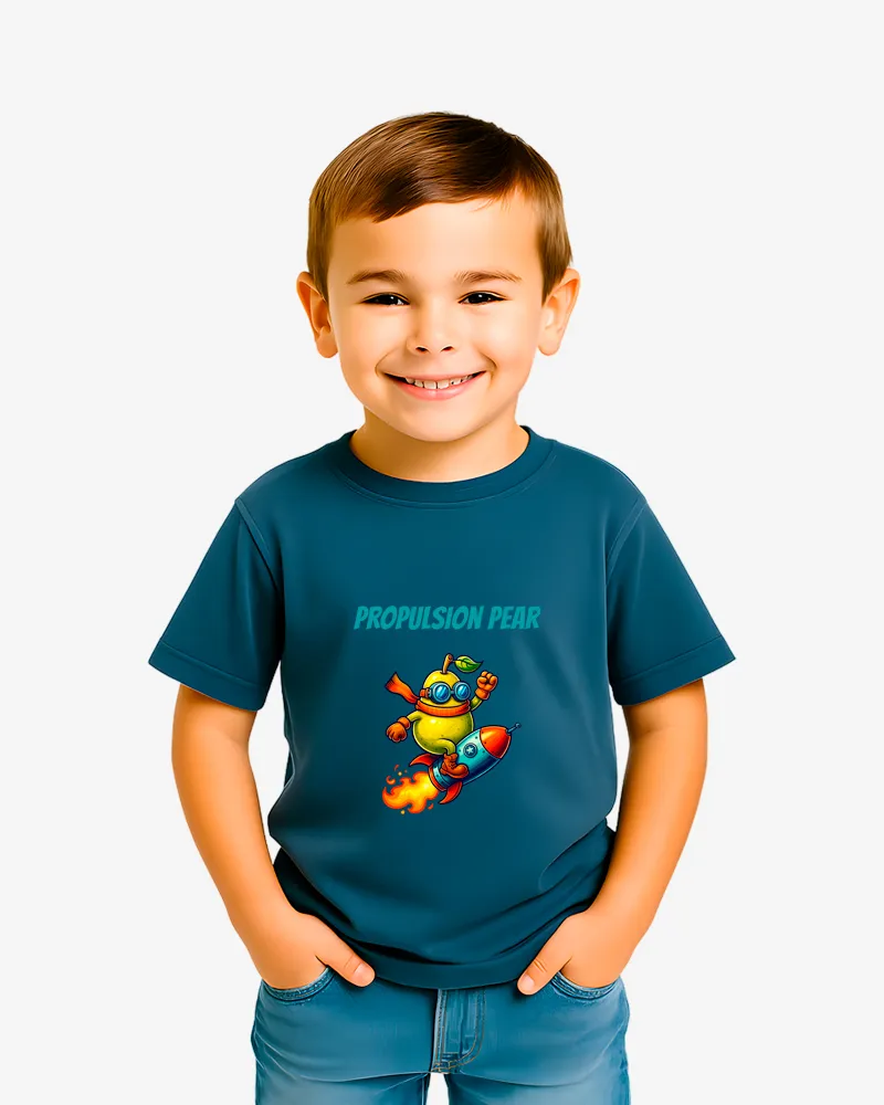 Camiseta niños Propulsion pear (azul denim) (delante)