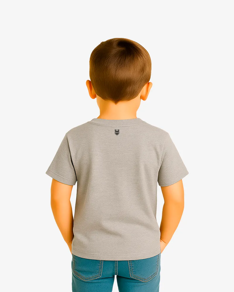 Camiseta niños Wild Rock Band (gris vigoré) (detrás)