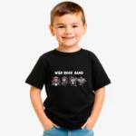 Camiseta niños Wild Rock Band (negro) (delante)