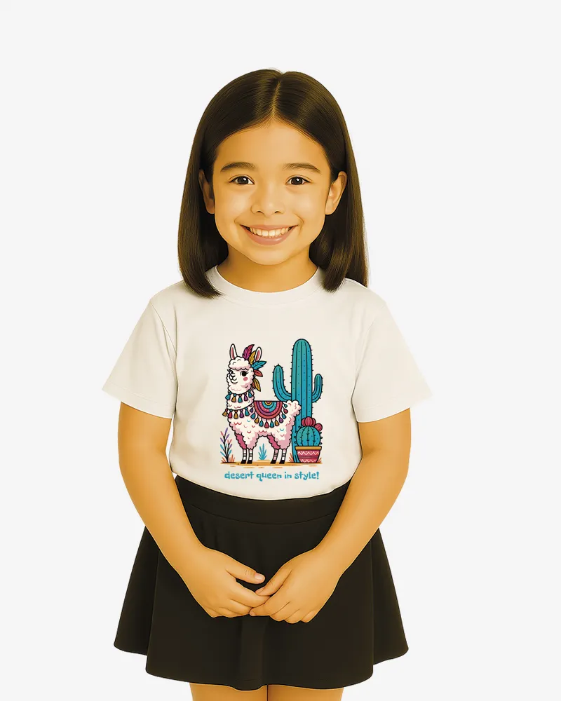 Camiseta niña Dessert queen in style (blanco) (delante)