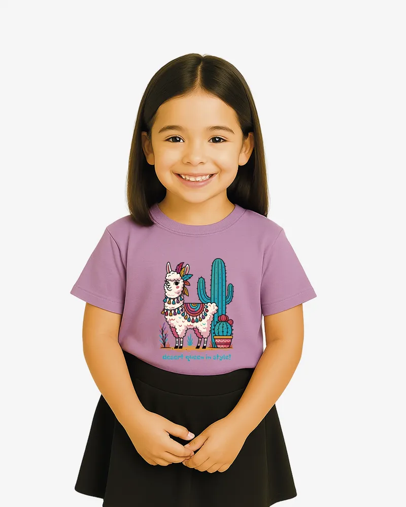 Camiseta niña Dessert queen in style (lavanda) (delante)