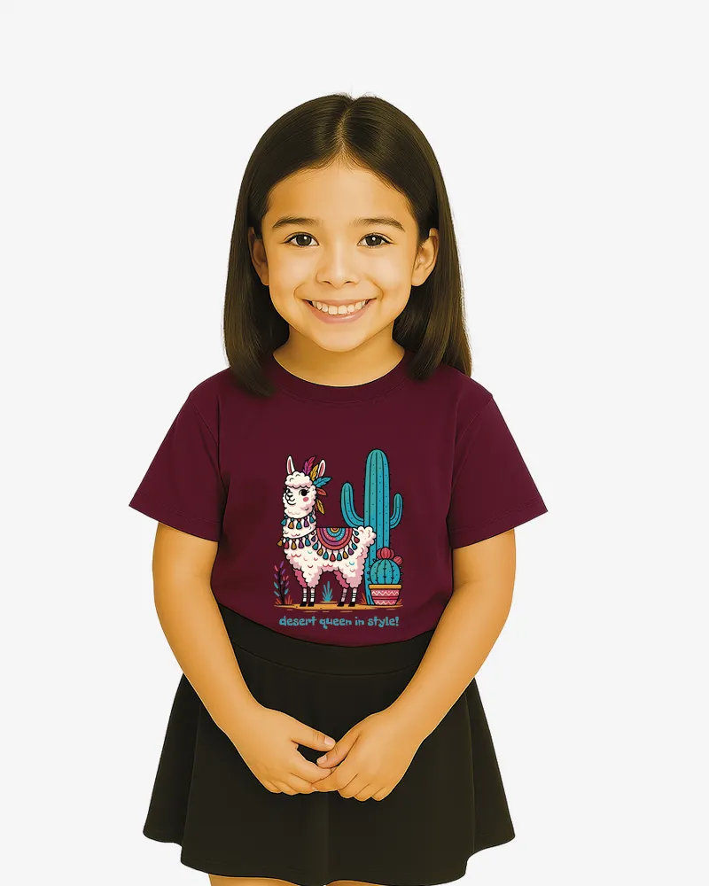 Camiseta niña Dessert queen in style (púrpura) (delante)