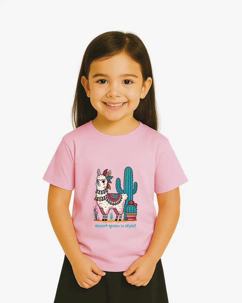 Camiseta niña Dessert queen in style (rosa claro) (delante)