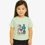 Camiseta niña Dessert queen in style (verde mist) (delante)
