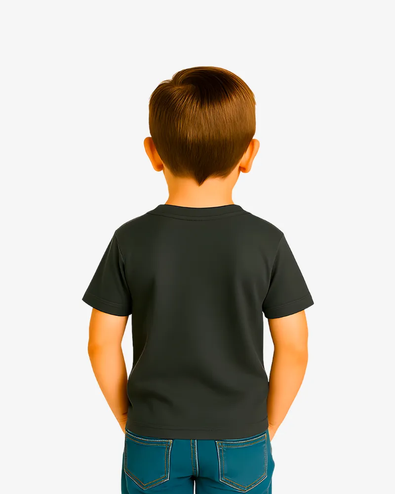 Camiseta niños Adelaida Mr Trendy Bear (plomo oscuro) (detrás)