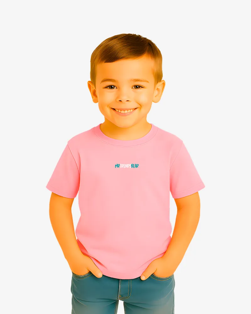 Camiseta niños Adelaida Mr Trendy Bear (rosa claro) (delante)