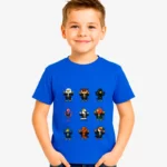Camiseta niños Born to squawk, raised to Rock (azul riviera) (delante)