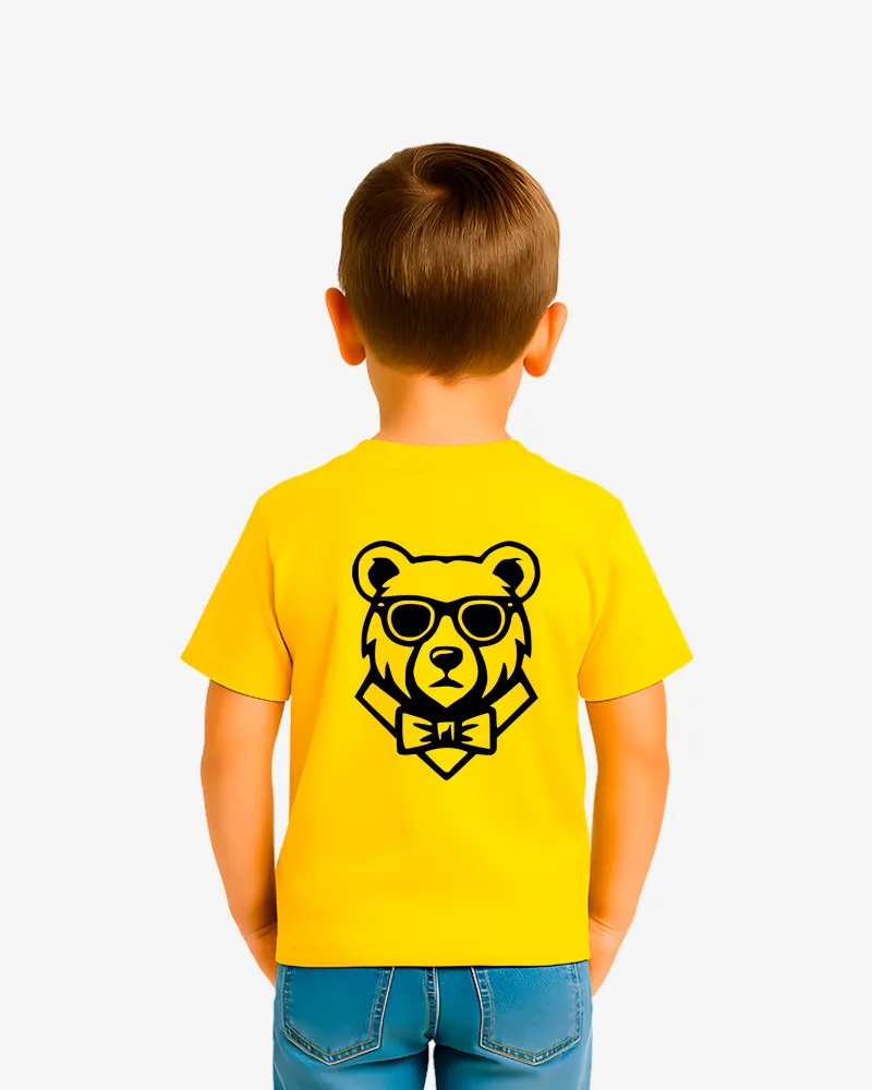 Camiseta niños Brisbane Mr Trendy Bear (amarillo) (delante)