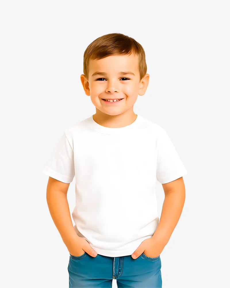 Camiseta niños Brisbane Mr Trendy Bear (blanco) (detrás)